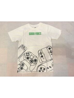 Copper Denim white Good Vibes gaming graphic T-shirt kids 8